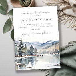 Invitation Hiver Anniversaire Mariage du lac Snow Mountain