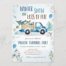 Hiver Camion Bleu Plaisir de neige Garçon Premier 