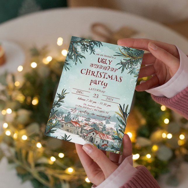 Invitation Hiver en plein air scène laide fête de Noël (Créateur téléchargé)