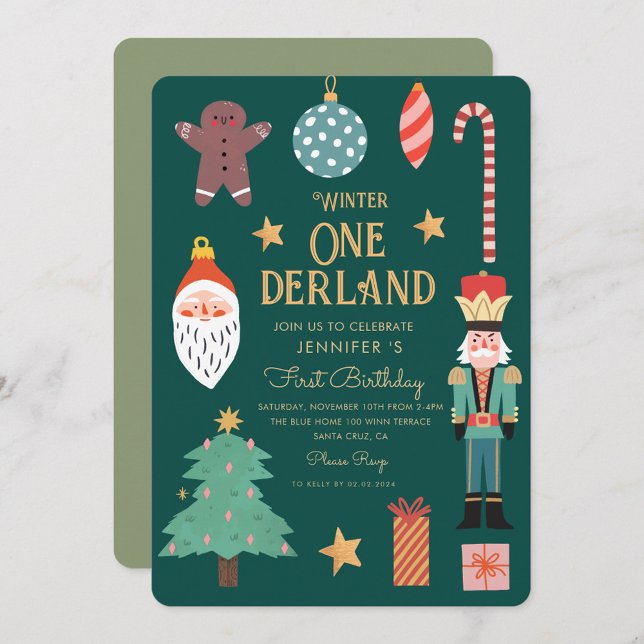 Invitation Hiver Fête de l'Onederland Premier anniversaire (Créateur téléchargé)
