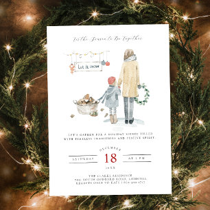 Invitation Hiver Joyeux   Fête de Noël Nostalgique