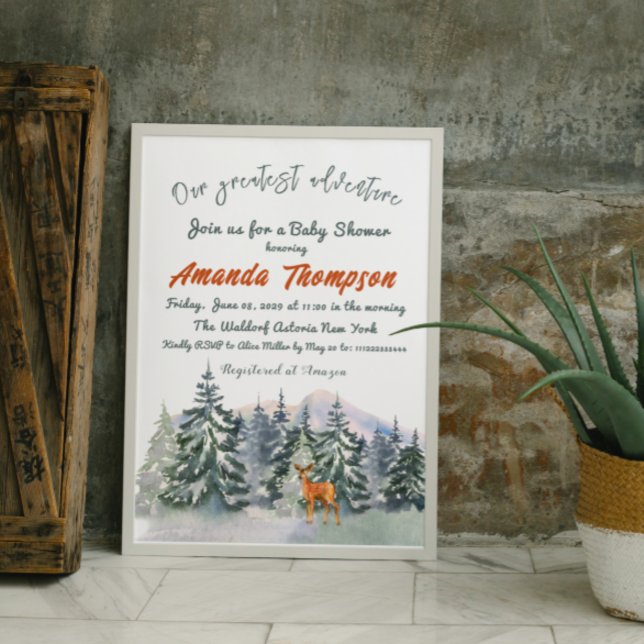 Invitation Hiver Moderne Notre plus grand Baby shower d'avent (Créateur téléchargé)