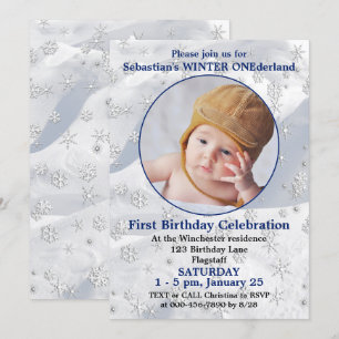 Invitation Hiver ONE derland Blue Premier anniversaire Feu de