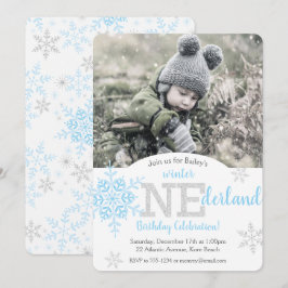 Invitation Hiver ONE derland Blue Silver Parties scintillant 