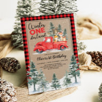 Hiver ONE derland Bois Animaux 1er anniversaire