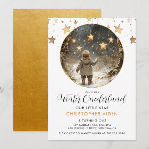 Invitation Hiver ONE derland Garçon 1er anniversaire