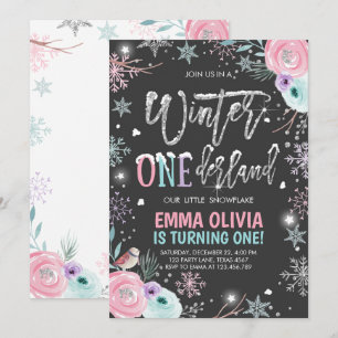 Invitation Hiver ONE derland Pink Silver Premier anniversaire