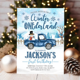 Invitation Hiver Onederland Anniversaire Invitation, Garçon