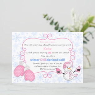 Invitation Hiver Onederland Ball Anniversaire