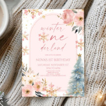 Hiver Onederland Flocon de neige 1ère fête d'anniv