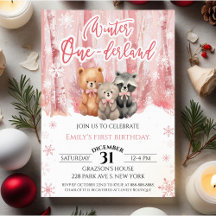 Hiver Onederland Ours Rose Premier Anniversaire