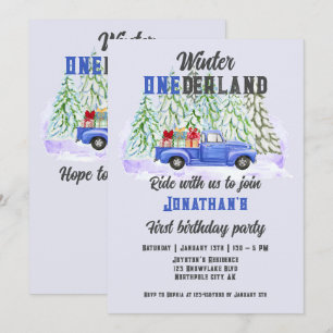 Invitation Hiver Onederland Premier anniversaire Blue Truck B