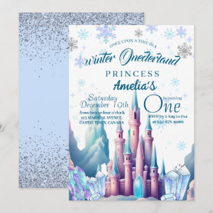Invitation Hiver Onederland Princesse 1er anniversaire