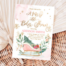 Hiver Sleigh Noël Joyeux petit Baby shower