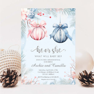 Invitation Hivernal Sexe Révèle Lui Ou Elle Fête