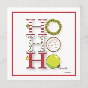 Invitation Ho HO Happy Holiday Christmas Party