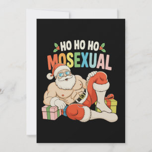 Invitation Ho Ho Ho Mosexuel Gay Père Noël Fierté LGBT Noël