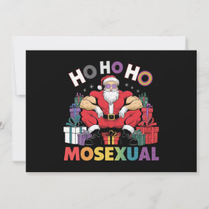 Invitation Ho Ho Ho Mosexuel Gay Santa LGBT Fierté Gay Noël