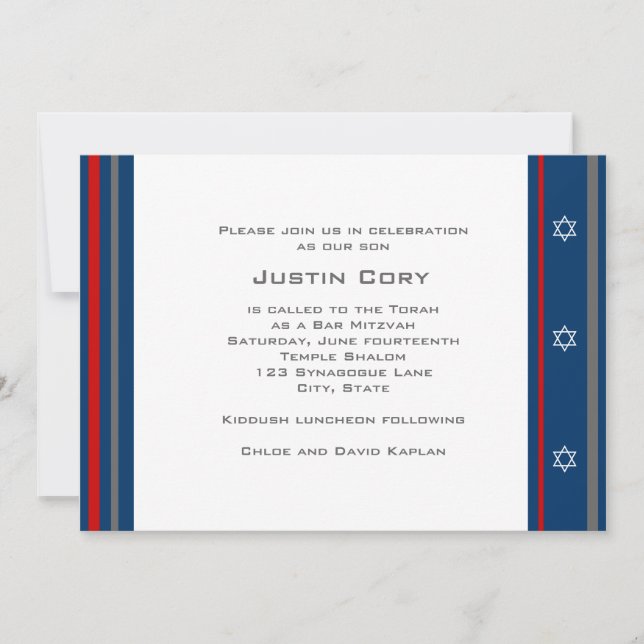 Invitation Hockey de capitaux d'invitation de Mitzvah de (Devant)