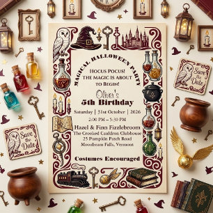 Invitation Hocus Pocus Histoire Magique de Halloween Livre An