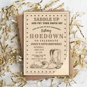 Invitation Hodown Birthday Party, Cowboy Birthday