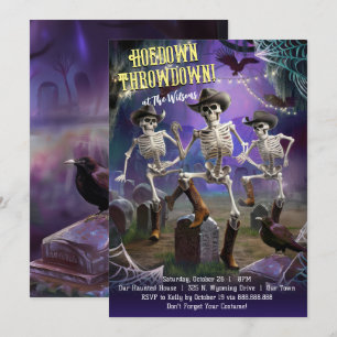 Invitation Hodown Throwdown, Halloween Dance Party