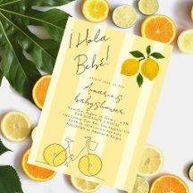 Hola Bebe Yellow Stripes Lemons Baby Shower