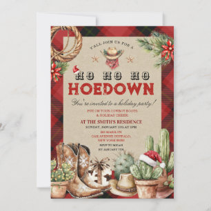 Invitation Holiday Hodown Cowboy Danse Occidentale