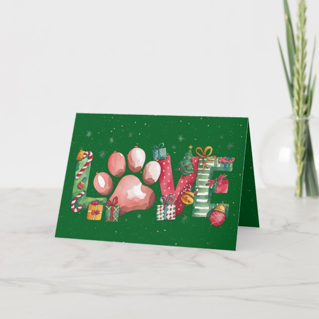 Invitation Holiday Love Pet animal de compagnie Joyeux Noël C (Devant)