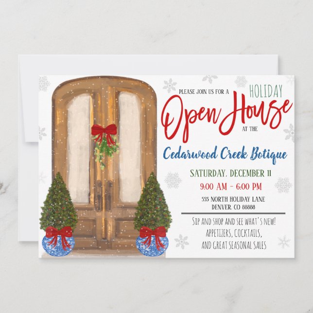 Invitation Holiday Open House (Devant)
