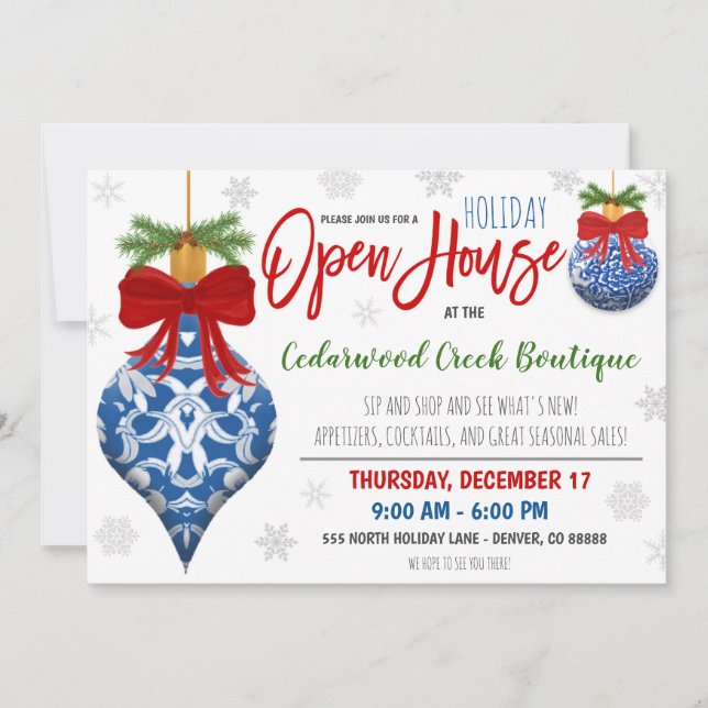 Invitation Holiday Open House (Devant)