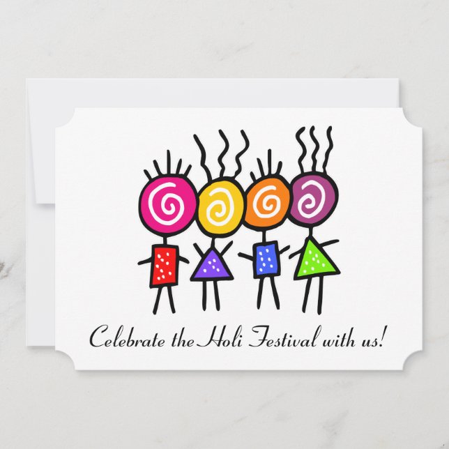 Invitation holiES - HOLI BEST AMIS + vos idées (Devant)