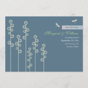 Invitation Hollyhock & Dragon Fly Enregistrer l'annonce de la