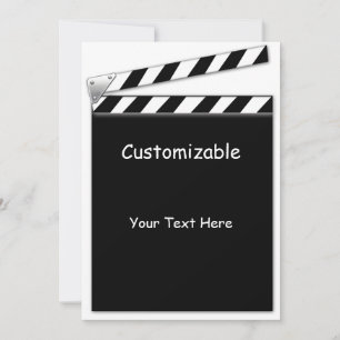 Invitation Hollywood Clapper Board Custom, Modèle Info