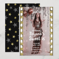 Hollywood Film Gold Silver Stars Douce 16 Photo I