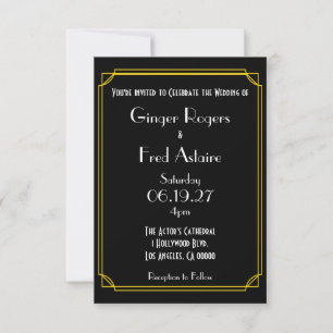 Invitation Hollywood / Gatsby / Classic Budget Art Déco des a