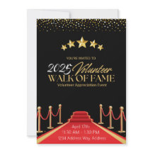 Hollywood Red Carpet Celebrity Volunteer Invitatio