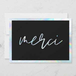Invitation Holographique Elégant Merci Personnalisé Merci Car