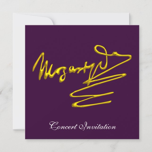 INVITATION HOMAGE À MOZART, CONCERT PURPLE (Devant)