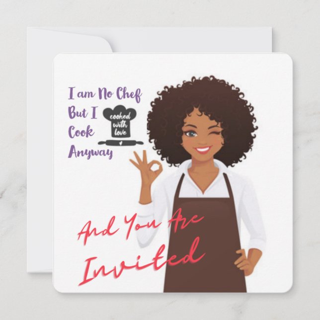 Invitation Home Repas cuisiné (Devant)