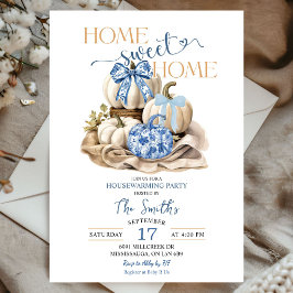 Invitation Home Sweet Home Chinoiserie Citrouille Ménage