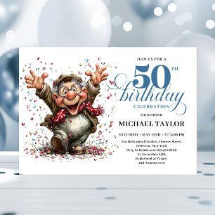 Invitation Homme Classique Excentrique 50e Anniversaire Humou