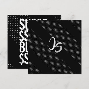 Invitation Homme d'affaires prospère Monogramme personnel en 