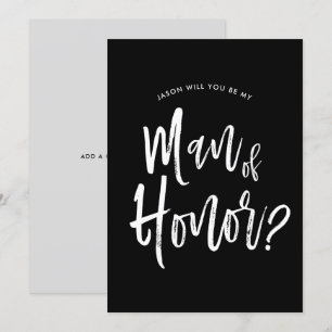 Invitation Homme d'honneur   Style de script personnalisé pou