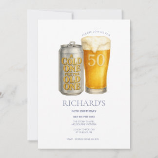 Invitation Homme du 50e anniversaire, Cold One pour l'Ancien