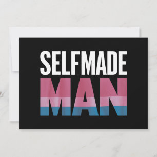Invitation Homme fait par soi-même Transgenre Drapeau de fier