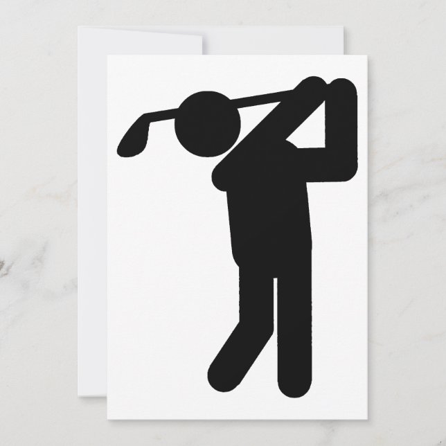 Invitation Homme Golfer - Symbole de golf (Devant)