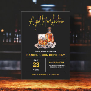 Invitation Hommes âgés à la perfection 70e anniversaire de Wh