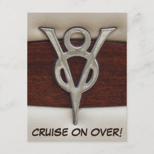 Invitation Hommes Anniversaire V8 Chrome Emblem Car Thème