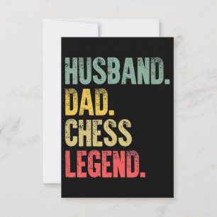 Invitation Hommes Drôle Mari Cadeau Papa Échecs Légende